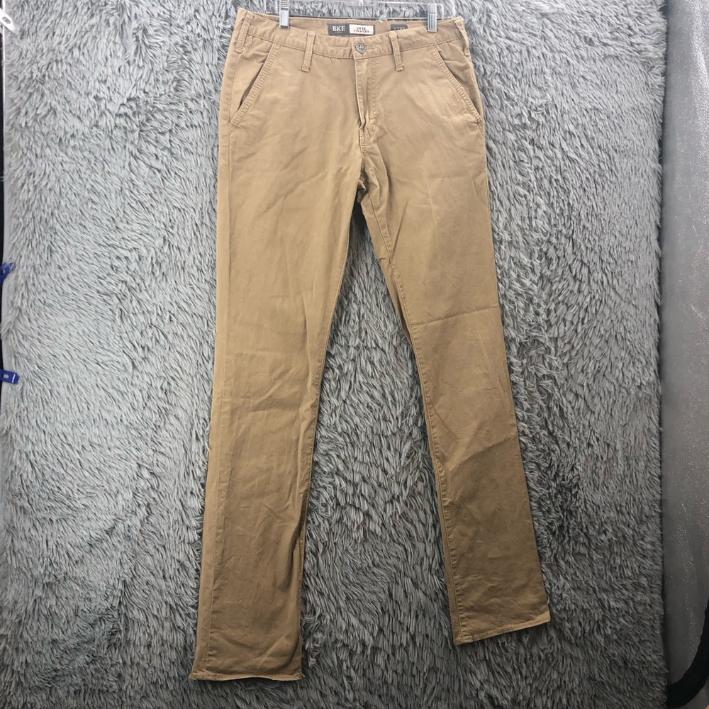 BKE Buckle Pants Khakis Mens 32XL Tan Jake Straight Leg Chinos Jeans